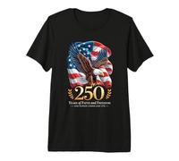 250 Years One Nation Under God - Eagle 1776 Faith American Camiseta Premium