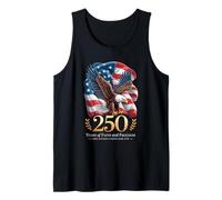 250 Years One Nation Under God - Eagle 1776 Faith American Camiseta sin Mangas