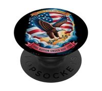 250 Years One Nation Under God - Eagle 1776 Faith American PopSockets PopGrip Adhesivo