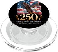 250 Years One Nation Under God - Eagle 1776 Faith American PopSockets PopGrip para MagSafe