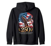 250 Years One Nation Under God - Eagle 1776 Faith American Sudadera con Capucha