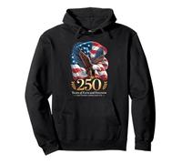 250 Years One Nation Under God - Eagle 1776 Faith American Sudadera con Capucha