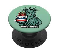 250 Years Statue of Liberty 1776-2026 250th 4th of July PopSockets PopGrip Adhesivo