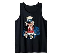 250 Years Uncle Sam Cake 250th Birthday Camiseta sin Mangas