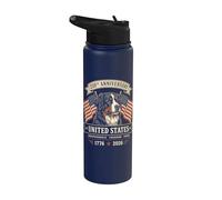 250 Years USA Anniversary Bernese Mountain Dog Stainless Steel Insulated Water Bottle