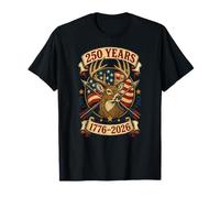 250 Years Whitetail Deer Antlers Hunting Buck Bandera Estadounidense Camiseta