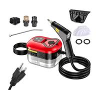 2500W Handheld High Temperature Steam Cleaner - 105°C-130°C High Pressure Portable Surfaces Cleaner with 6 Adjustable Speeds, Multii-Functional Industrial & Household Steamer for Kitchen, Bathroom