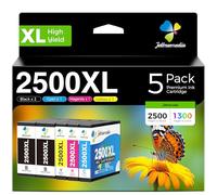 2500XL Cartuchos de Tinta Compatible para Canon PGI-2500XL PGI-2500, 5 Pack | Compatible con Canon Maxify iB4000 iB4050 iB4150 MB5000 MB5050 MB5100 MB5150 MB5155 MB5300 MB5350 MB5400 MB5450 MB5455