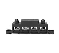 250a Dc48v Heavy Duty Busbar Module Distribution Block Battery Junction Box 4 Studs M8 For Automotive, Vehicles, RVs, Marine, Electrical Equipment (Black)