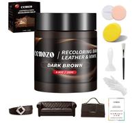 250g Marrón Oscuro Kit de Reparación para Cuero,Cuero Liquido Reparador,Pintura para Cuero para Reparar el Desgaste y Las Marcas en Sofás, Muebles de Vinilo, Asientos de Automóvil y Zapatos de Cuero