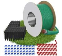 250m Cable Delimitador para Robot Cortacesped + 150 Estacas de Tierra + 40 Conectores de Cable + 40 Terminales de Conexión, Kit Completo Cable Periférico Compatible con Gardena, Bosch, Husqvarna, Worx