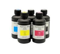 250ml 5 Botellas LED Curing Ink Compatible con 1390 L800 1400 1410 1430 1500W R290 R330 L805 L1800 Impresoras Funciona con Varios Modelos de Impresora de inyección de Tinta(5Bottle Hard)