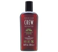 250ml American Crew 3In1 Tea Tree Shampoo, Conditioner & Body Wash
