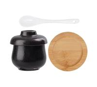 250ml Ceramic Steaming Pot, Small Leakproof Soup and Noodle Bowl, Heat Resistant Ceramic Custard Maker, Multifunctional Kitchen Pot for Steaming Eggs Vegetables Desserts and Bird’s Nest Recipes