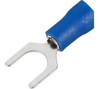 250pcs Fork Crimp Terminal Electrical Wire Connectors Spade Lugs Quick Splice Cables Insulation Shoe Plugs For Connection Screw(SV2-6)