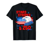 250th Anniversary Stars Stripes 250 Years American 4th July Camiseta