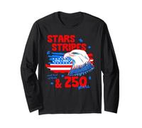250th Anniversary Stars Stripes 250 Years American 4th July Manga Larga