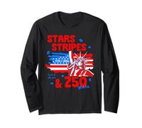 250th Anniversary Stars Stripes 250 Years American 4th July Manga Larga