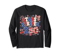 250th Anniversary Stars Stripes 250 Years American 4th July Manga Larga
