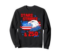 250th Anniversary Stars Stripes 250 Years American 4th July Sudadera