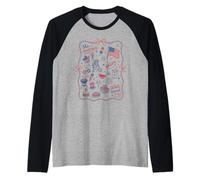 250th Anniversary USA 250 Years of Freedom Coquette 4th July Camiseta Manga Raglan
