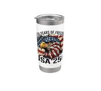 250th Anniversary USA Eagle Patriotic 4th of July Vaso térmico de acero inoxidable de doble pared