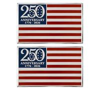 250th Car Emblem Badge | Patriotic Rustproof Decal Sticker | Designed As A Metal Flag Emblem, This Piece Maintains Its Beauty And Resists Fading Over Time. It Serves As A Distinctive Decoration For Ve