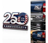 250th Patriotic 3D Metal Car Emblem, 1776-2026 Metal Badge, Creative Bumper Sticker, Exterior Decor Gift For All Vehicle Models