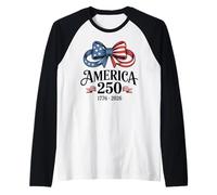 250th Years American USA Shirt Patriotic Freedom 4th of July Camiseta Manga Raglan