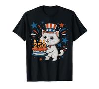 250th Years Cat 1776-2026 4th of July Party Camiseta