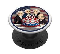 250th Years Founding Fathers 1776-2026 4th of July Party PopSockets PopGrip Adhesivo