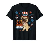 250th Years Pug 1776-2026 4th of July Party Camiseta