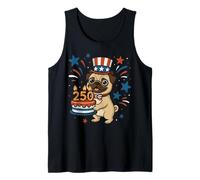 250th Years Pug 1776-2026 4th of July Party Camiseta sin Mangas