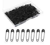 250uds Imperdibles de Seguridad, Mini Imperdibles de Costura de 28mm Pequeños Imperdibles de Acero Niquelado de Metal para Ropa Costura Manualidades Fabricación de Joyas (Negro)