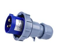 250V 16A 2P+E Adaptador Industrial, Adaptador de Enchufe Eléctrico CEE de 3 Pines Ip67 Conector de Acoplamiento de Enchufe de Ingeniería Ignífugo Impermeable IP67 (Enchufe)