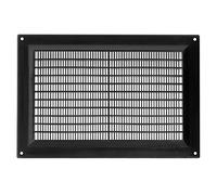 250x170mm Rejilla para Ventilación - Rejilla de Ventilación con Protección contra Insectos - Plástico ABS Negro