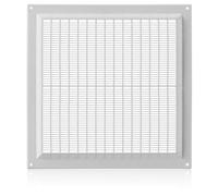 250x250mm Rejilla de Ventilación de Plástico ABS Blanco con Mosquitera - Rejillas de Ventilación Rectangulares