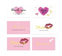 252 Gracias por apoyar a mis pequeas tarjetas de negocios 6 diseo elegante de aluminio de oro Gracias por su pedido Tarjetas de apreciacin para su