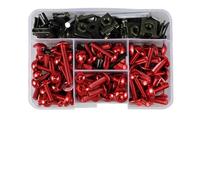 253 Uds Tornillos Aluminio M5 M6 Kit Pernos Carenado Carrocería Motocicleta Para Yamaha Para Suzuki tornillos(rojo)