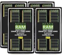 256 GB 8 x 32 GB DDR5 5600 MHZ PC5-44800 2Rx4 1.1 V CL46 288-PIN ECC Registered RDIMM KIT NEMIX RAM memoria de servidor compatible con placa base ASRock WRX90 WS EVO