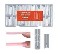 256 plantillas de extensión de uñas de gran valor, estilos sándwich que permiten la aplicación sin papel para varios usuarios, incluyendo principiantes, no papel