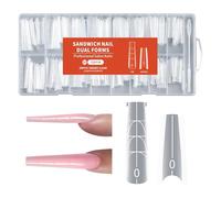 256 plantillas de extensión de uñas de gran valor, estilos sándwich que permiten la aplicación sin papel para varios usuarios, incluyendo principiantes, no papel