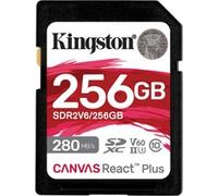 Kingston Canvas React Plus V60 SD 256GB SDXC UHS-II 280R/150W U3 V60 for Full HD/4K