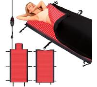 2570 LED Dual Full Body Red Light Therapy Mat, manta de terapia de luz roja, 2570 LED 2 en 1 (660 nm y 850 nm), cuero premium, temporizador e intensidad ajustables