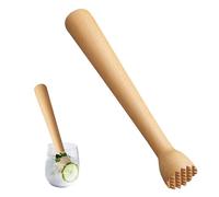 25cm × 3.5cm Mortero de Madera para Cócteles, Madera Herramientas de Barra de Mortero Mojito, Machacador de Fermentación, Utensilio de Cocina Perfecto para Moler Ajo, Aguacate y Hierbas Aromáticas