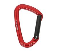 25KN - Mosquetón de bloqueo automático para puerta de 4 pulgadas, color rojo, 9,9 x 6,2 cm