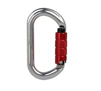25KN Mosquetón de escalada O Safety Auto tornillo bloqueo gancho hebilla escalada hebilla roca mosquetón escalada