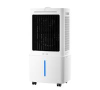 25L Enfriador de Aire Evaporativo Portátil, Control Remoto, 3 Velocidades, Temporizador 12H, Ventilador de Aire Acondicionado sin Ventanas sobre Ruedas para Fácil Uso en Hogar y Oficina