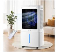 25l Enfriador De Aire PortáTil 3 En 1, 3 Velocidades, Ventilador MóVil con Temporizador De 12 H, Distancia De Flujo De Aire De 10 M, para Dormitorio, Garaje Y Uso En Exteriores
