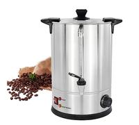 25L Large capacity Commercial Coffee Urn 100 Cups, 1600W Electric Quick Brewing Hot Beverage Dispenser Keep Warm Hot Water Urn with Strainer Basket for Home Party Office